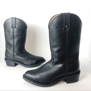 Durango Men’s 11” Cowboy Boots Black Leather 7.5D